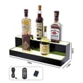 thumbnail image 1 of Ageszoe LED Wine shelf with Adjustable Color Lighting, 2-Tier 24"Liquor Bottle Display Shelf, 1 of 9