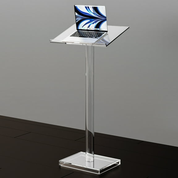 Ageszoe 47-inch Acrylic Clear Podium with Large Reading Platform