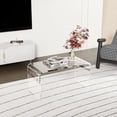 thumbnail image 1 of Ageszoe Coffee Table,Acrylic Modern Clear End Table,Kid's Table for Livingroom, 32"L x 16"W x 16"H", 1 of 9