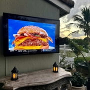 Ageszoe Outdoor TV Cover Weatherproof Protection,50-55" Black Television Enclosure with Bracket and Lock