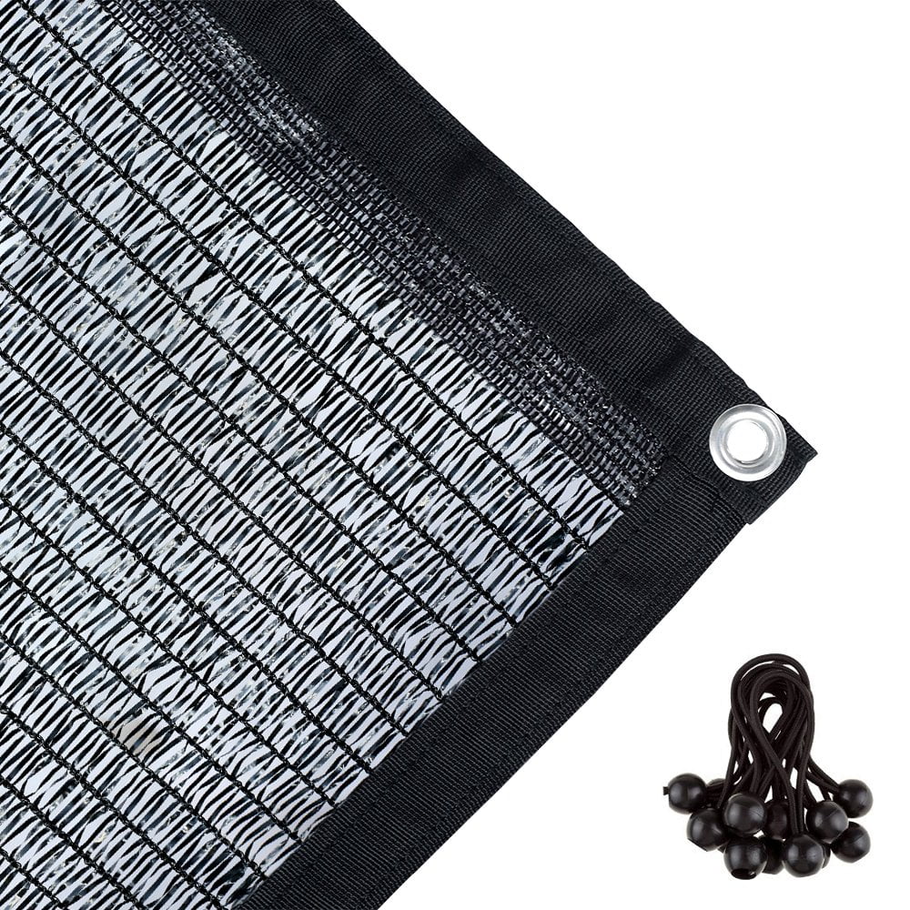 Agfabric 40% Sunblock Shade Cloth With Grommets 10x20ft Black for Plant Cover Greenhouse,Barn,Kennel, Pool, Pergola or Carport