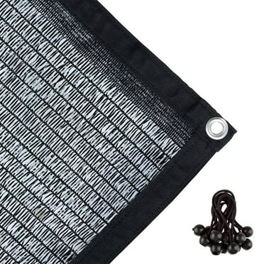 Agfabric 50% Sunblock Shade Cloth With Grommets 12x18ft Black for Plant Cover Greenhouse,Barn,Kennel, Pool, Pergola or Carport