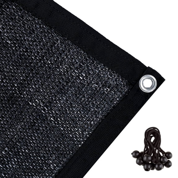 Agfabric 60% Sunblock Shade Cloth with Grommets for Garden Patio (6.5X 20ft) - Black