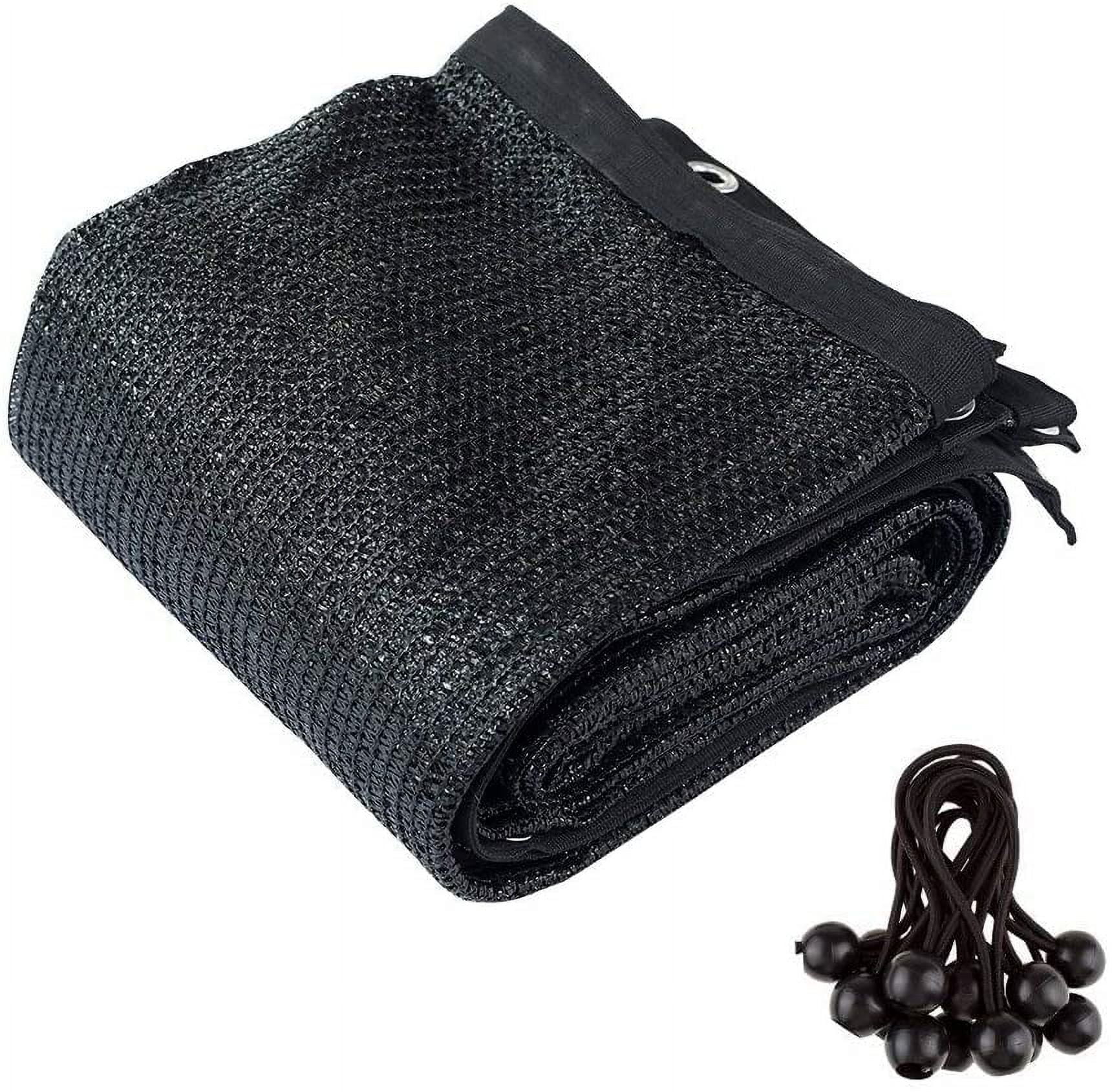 Agfabric 70% Shade Cloth Sunblock Shade Cloth with Grommets for Garden Patio - 10' X 12' Black