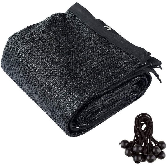 Agfabric 70% Shade Cloth Sunblock Shade Cloth with Grommets for Garden Patio - 10' X 12' Black