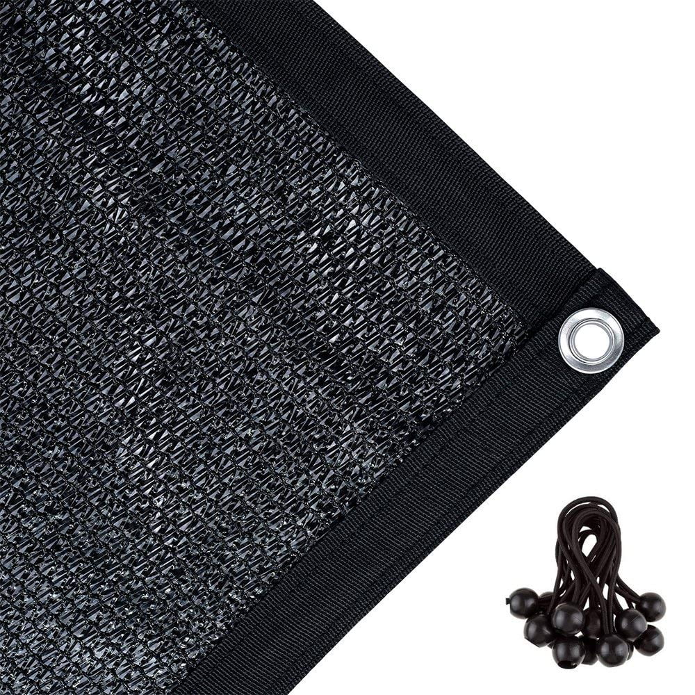 Agfabric 70% Sun-Block Shade Cloth Net Mesh Shade with Grommets for Garden Patio 10 X 16, Black