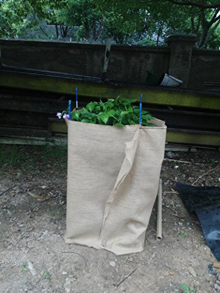 Agfabric 9.8oz Burlap Plant Cover for Winter Frost Protection 5.25x33ft