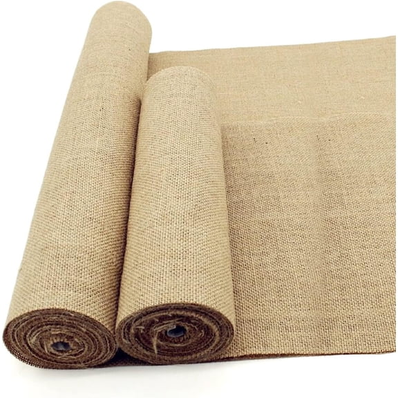 Agfabric Natural Burlap Fabric Roll 5.3x50ft Burlap Tree Wrap for Plant or Decor