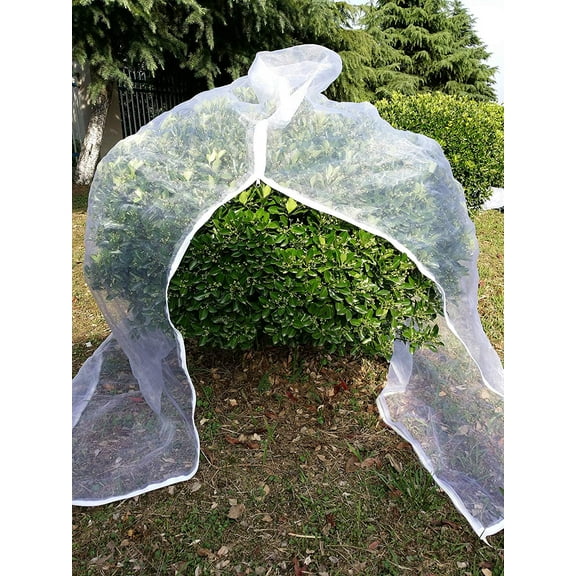 Agfabric Plant Cover,84"-W x 72"-H In-shape Bag with Zipper and Rope,Insect Barrier, Insect Netting