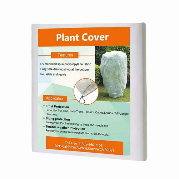 Agfabric Plant Cover Warm Worth Frost Blanket - 0.95 oz Fabric of 168"x 144" Shrub Jacket, Rectangle Plant Cover for Season Extension&Frost Protection
