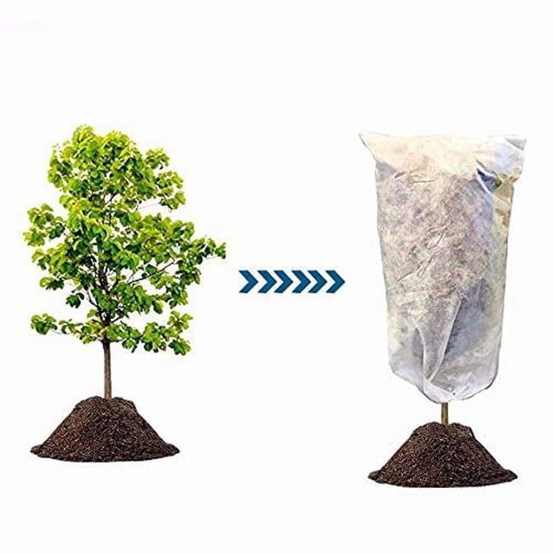 Agfabric 24 in. x 32 in. Plant Covers Freeze Protection White Shrub