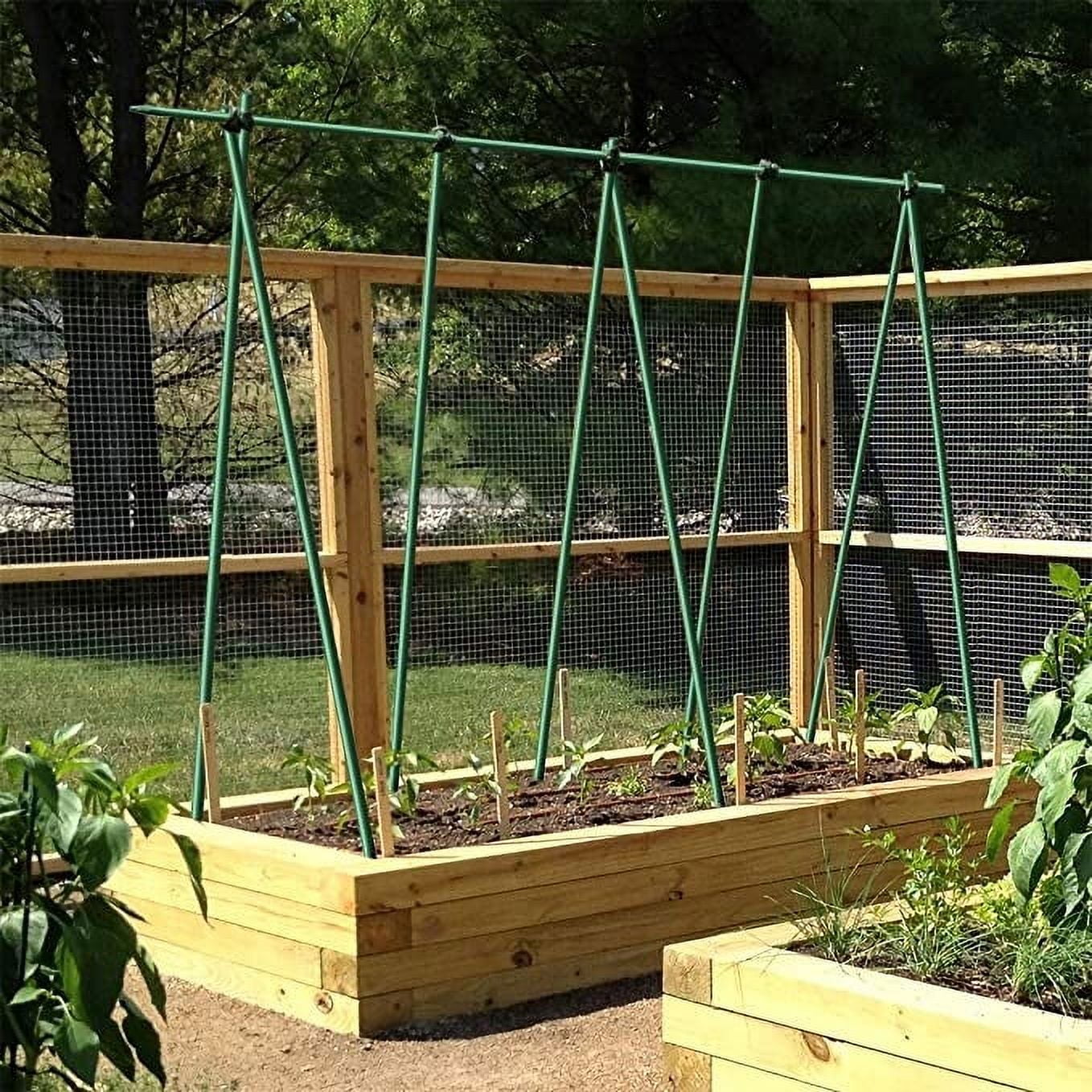 Agfabric Steel Garden Stakes Plastic Coated Plant Stakes, 10 Packs 5/16"Dia x 29"H