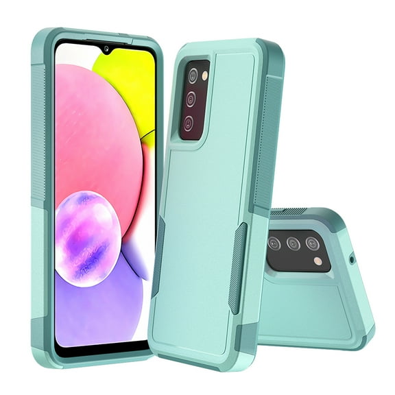 AggXpf for Samsung Galaxy A03s Case, Dual Layer Protective Cell Cases Cover, Full Body Rugged Shockproof for Galaxy A03S Case, Green