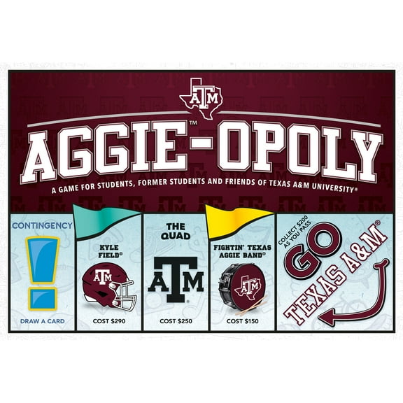 Late For The Sky: Aggie-Opoly - Texas A&M University Themed Family Board Game, Opoly-Style, Traditional Play Or 1 Hr Version, Ages 8+, 2-5 Players