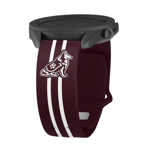 Aggies HD Unisex Watch Band for Samsung Galaxy Watch and more (20mm Short Stripes) by Affinity Bands