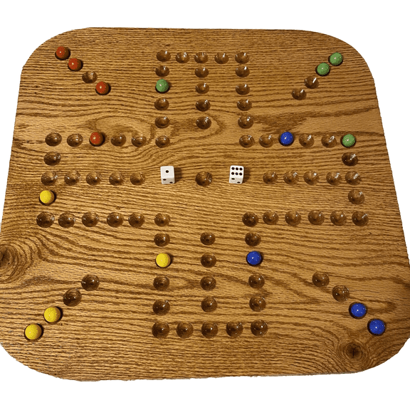 Aggravation Board, Natural GOLDEN OAK, (NGO-4), Four Player