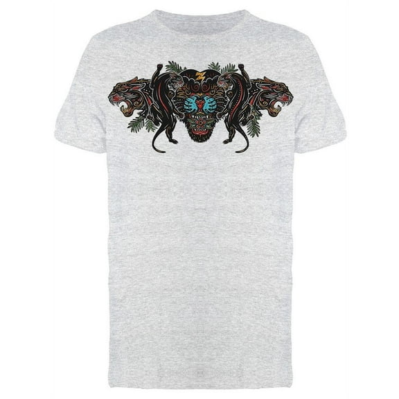 Aggressive Black Panthers T-Shirt Men -Image by Shutterstock, Male XX-Large