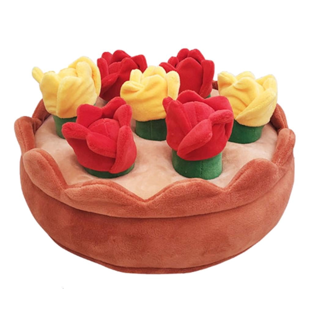 Dog Plush Toy Hide and Seek Snuffle-Feeder Interaction Pet Aggressive Chewer Sniff-Training Dog Squeak Toy Treats Puzzle