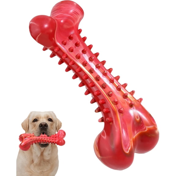 for Aggressive Chewers, Tough Rubber with Irresistible Beef Flavor, Long-Lasting Cleaning & Reduce Boredom, Durable for Small Medium Large Breeds