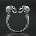 thumbnail image 1 of Womens Skull Ring Open Mouth Alloy Statement Jewelry, 1 of 6