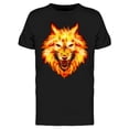 thumbnail image 1 of Aggressive Fire Wolf T-Shirt Men -Image by Shutterstock, Male XX-Large, 1 of 2