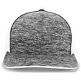 thumbnail image 1 of Aggressive Heather Trucker Snapback Cap, Black Heather & White - One Size, 1 of 1