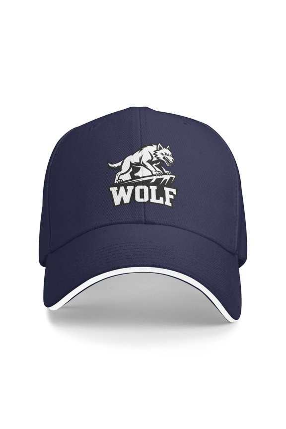Aggressive Wolf Mascot Logo Unisex Sandwich Cap Classic Baseball Capunisex Adjustable Casquette Dad Hat