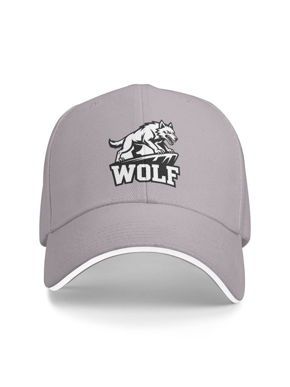 Aggressive Wolf Mascot Logo Unisex Sandwich Cap Classic Baseball Capunisex Adjustable Casquette Dad Hat