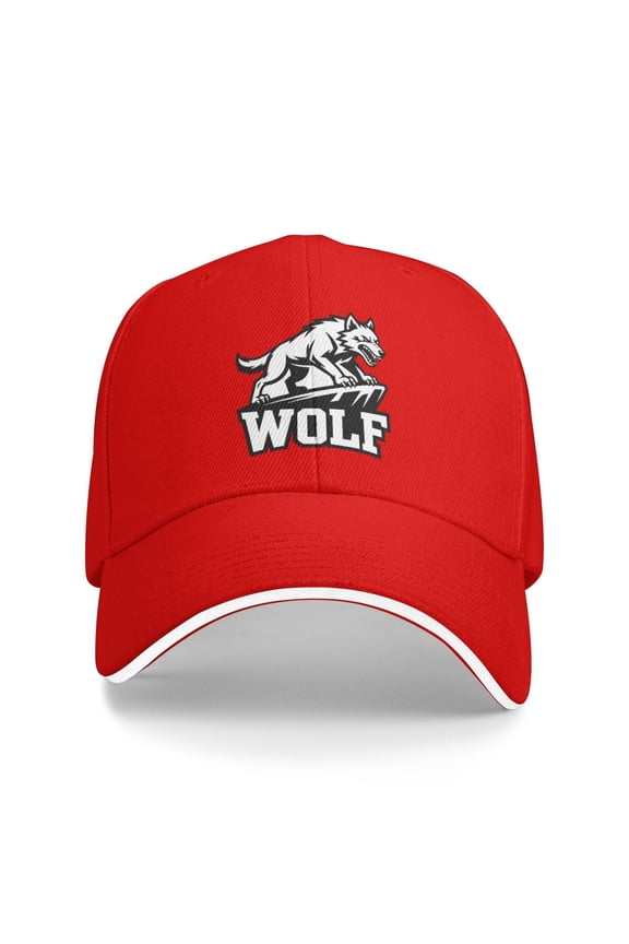 Aggressive Wolf Mascot Logo Unisex Sandwich Cap Classic Baseball Capunisex Adjustable Casquette Dad Hat
