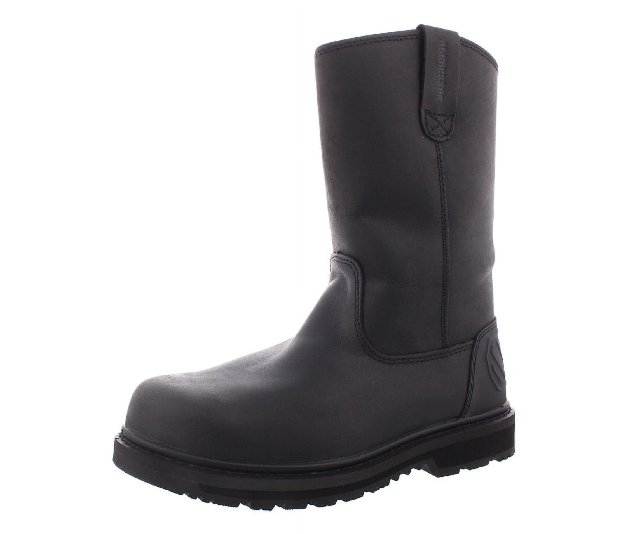 Aggressor Leveler Steel Toe Boots Mens Shoes Size 8, Color :Black