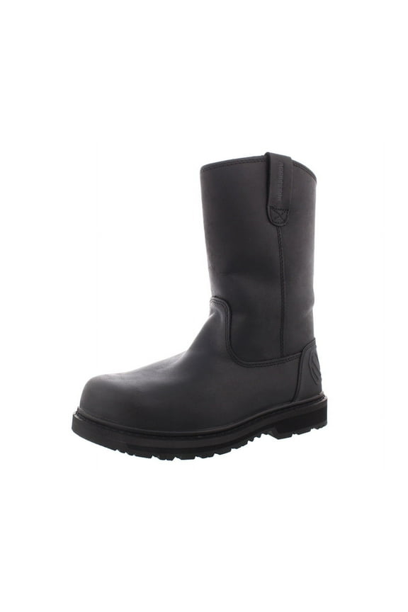 Leveler Steel Toe Boots Mens Shoes Size 8, Color :Black