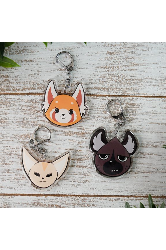 Aggretsuko 2.5 Inch Double Sided Acrylic Charm Keychain (1 keychain)