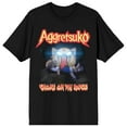 thumbnail image 1 of Aggretsuko Choke On My Rage Crew Neck Short Sleeve Men's Black T-shirt-3XL, 1 of 4