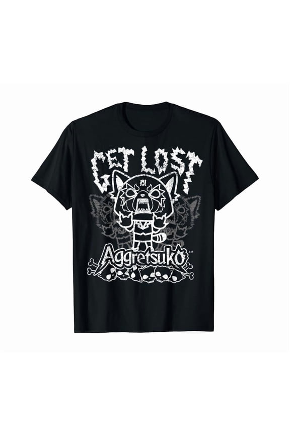 Aggretsuko "Get Lost" Rage Tee Shirt, Vintage Birthday Gift