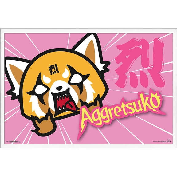 Aggretsuko - Horns Wall Poster, 22.375" x 34", Framed