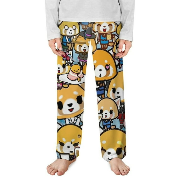 Aggretsuko Pajamas Pants Soft Elastic Waist PJ Bottoms Comfy Lounge Long Pants