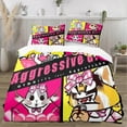 Aggretsuko Quilt Set Full,Soft Lightweight Quilts Quilted Bedspreads,3