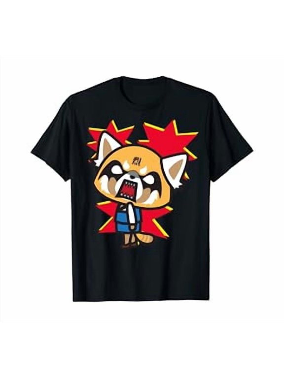 Aggretsuko Rage Face Character Shirt BLACK Unisex S-5XL Hot Trending Shirt, Vintage Birthday Gift