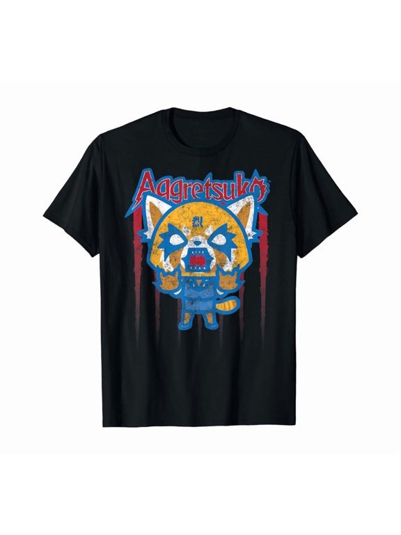Aggretsuko Red White and Blue Rage Americana T-Shirt