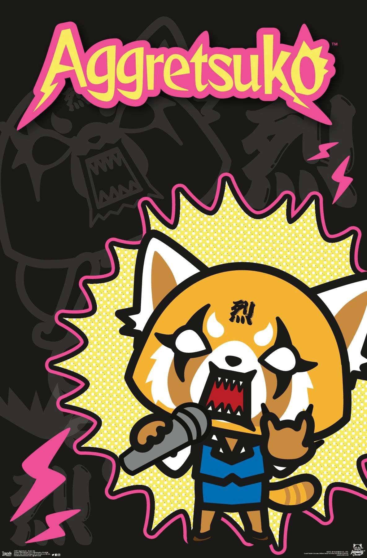 Aggretsuko - Rock Out Wall Poster, 14.725" x 22.375"