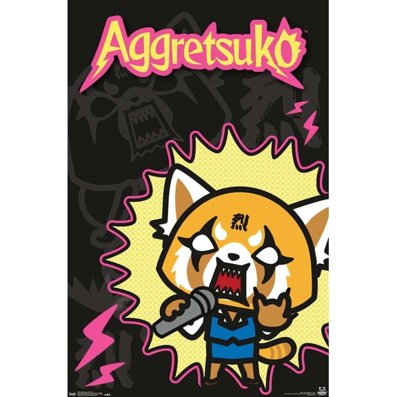 Aggretsuko - Rock Out Wall Poster, 14.725" x 22.375"