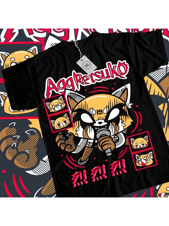 Aggretsuko T-Shirt Aggressive Retsuko Kawaii Waifu Girl Anime Shirt Tee All Size