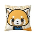 thumbnail image 1 of Aggretsuko Throw Pillow Cover Decoration Pillow Case Cushion for Home Sofa Couch 20"x20", 1 of 8