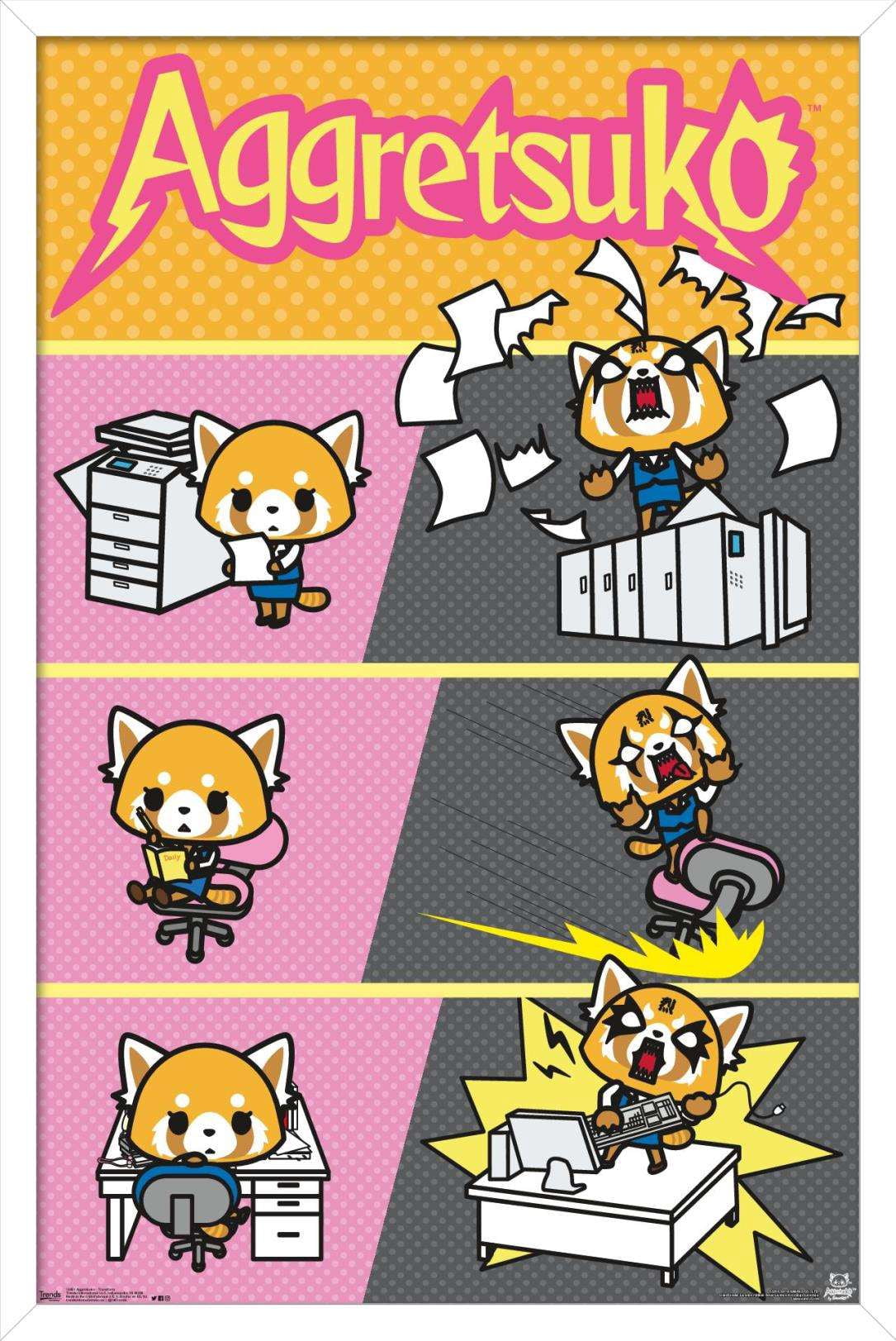 Aggretsuko - Transform Wall Poster, 14.725" x 22.375", Framed