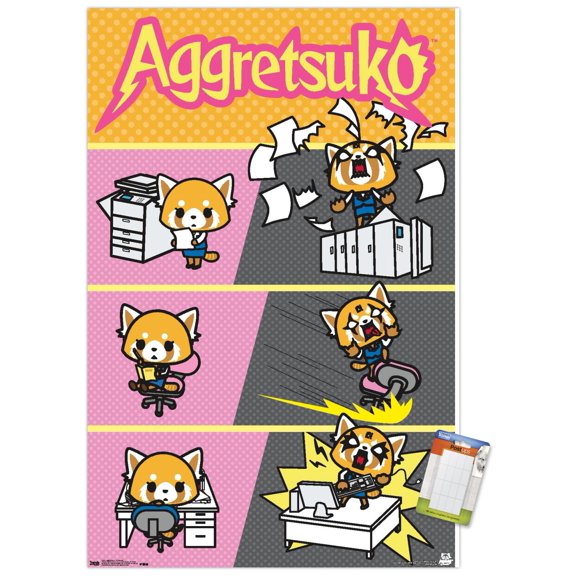 Aggretsuko - Transform Wall Poster, 14.725" x 22.375"