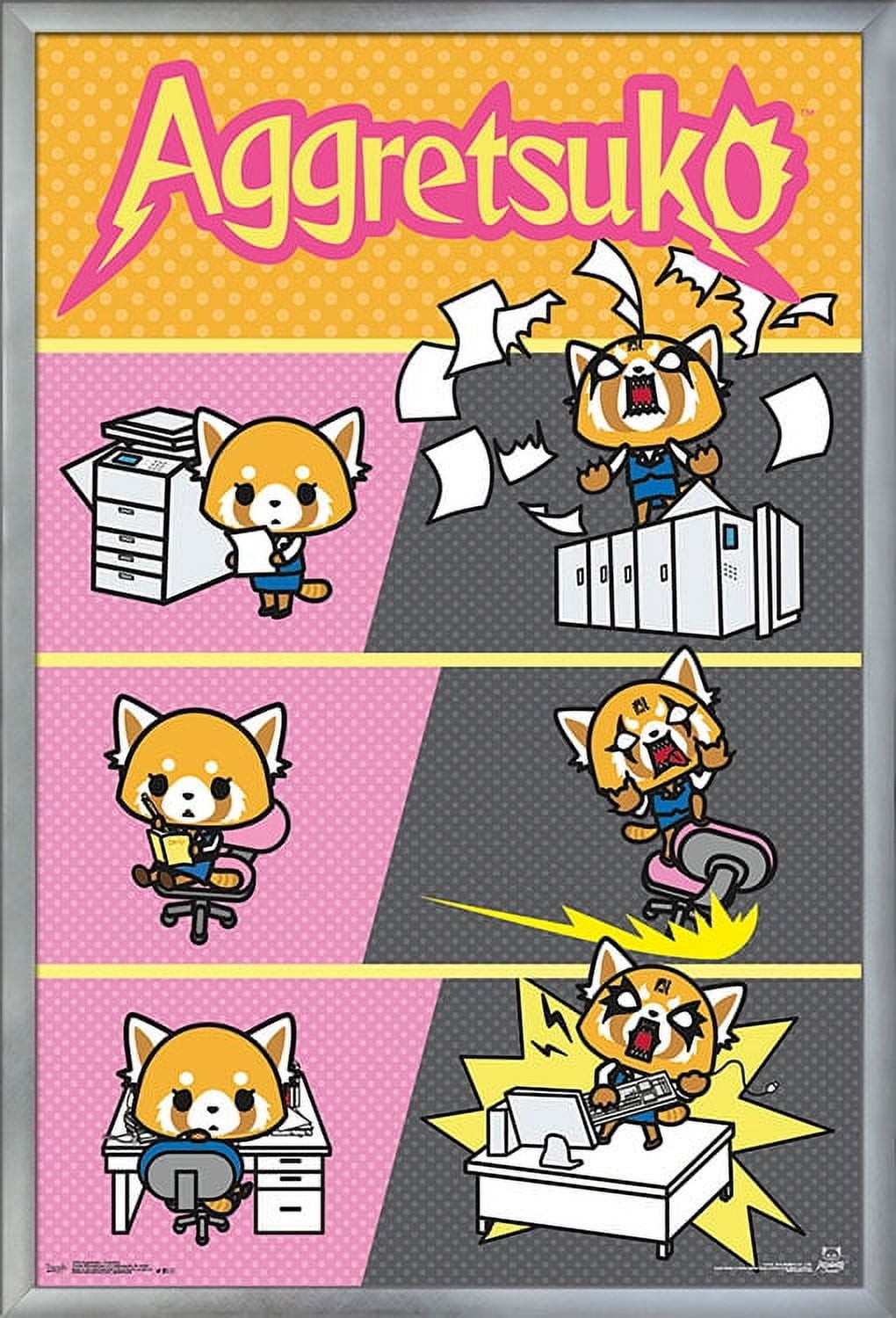 Aggretsuko - Transform Wall Poster, 22.375" x 34", Framed