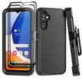 thumbnail image 1 of Aggxpf Galaxy A14 5G Case Screen Protector, Phone Case with Belt-Clip Holster, Military Grade Full Body Protection Case, Black, 1 of 5