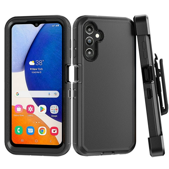 Aggxpf Galaxy A14 5G Case with Belt-Clip Holster, Military Grade Full Body Protection Phone Case, Heavy Duty Protective Phone Cover, Black
