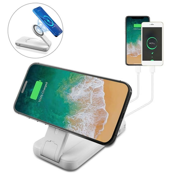 Aggxpf Magnetic Wireless Power Bank, 50000mAh Portable Charger Fast Charging, Battery Pack Magnetic Charging Bank for iPhone, Samsung, LG, White