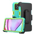 thumbnail image 1 of Aggxpf Motorola Moto G Power 5G 2023 Phone Case with Belt-Clip, 3 in 1 Military Grade Full Body Protection Phone Cover (Green), 1 of 5